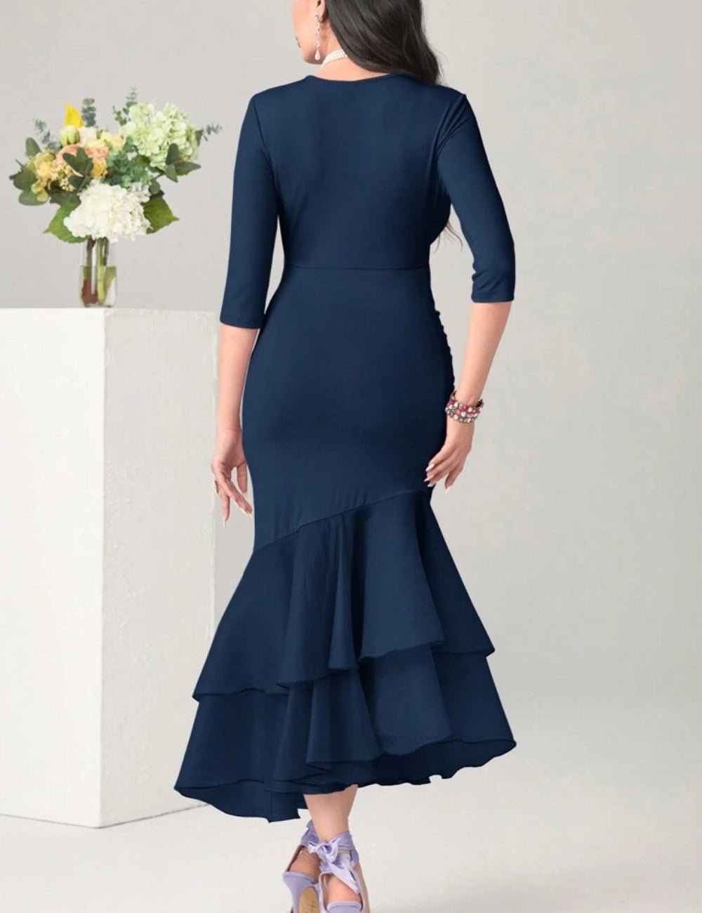 Shein maxi ruha, kék