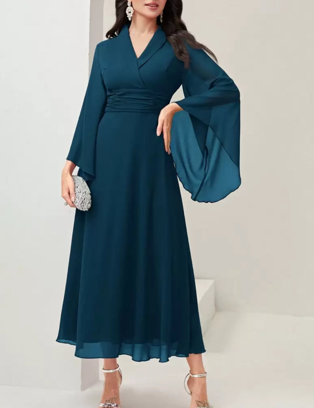 Shein maxi ruha, kék