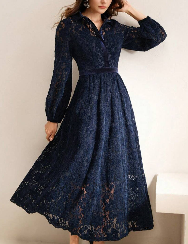Shein maxi ruha, kék