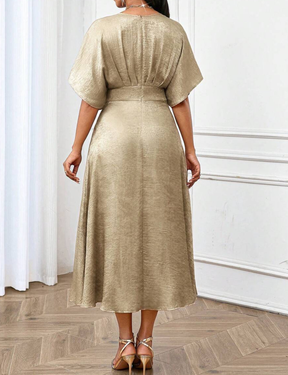 Shein maxi ruha, arany színű
