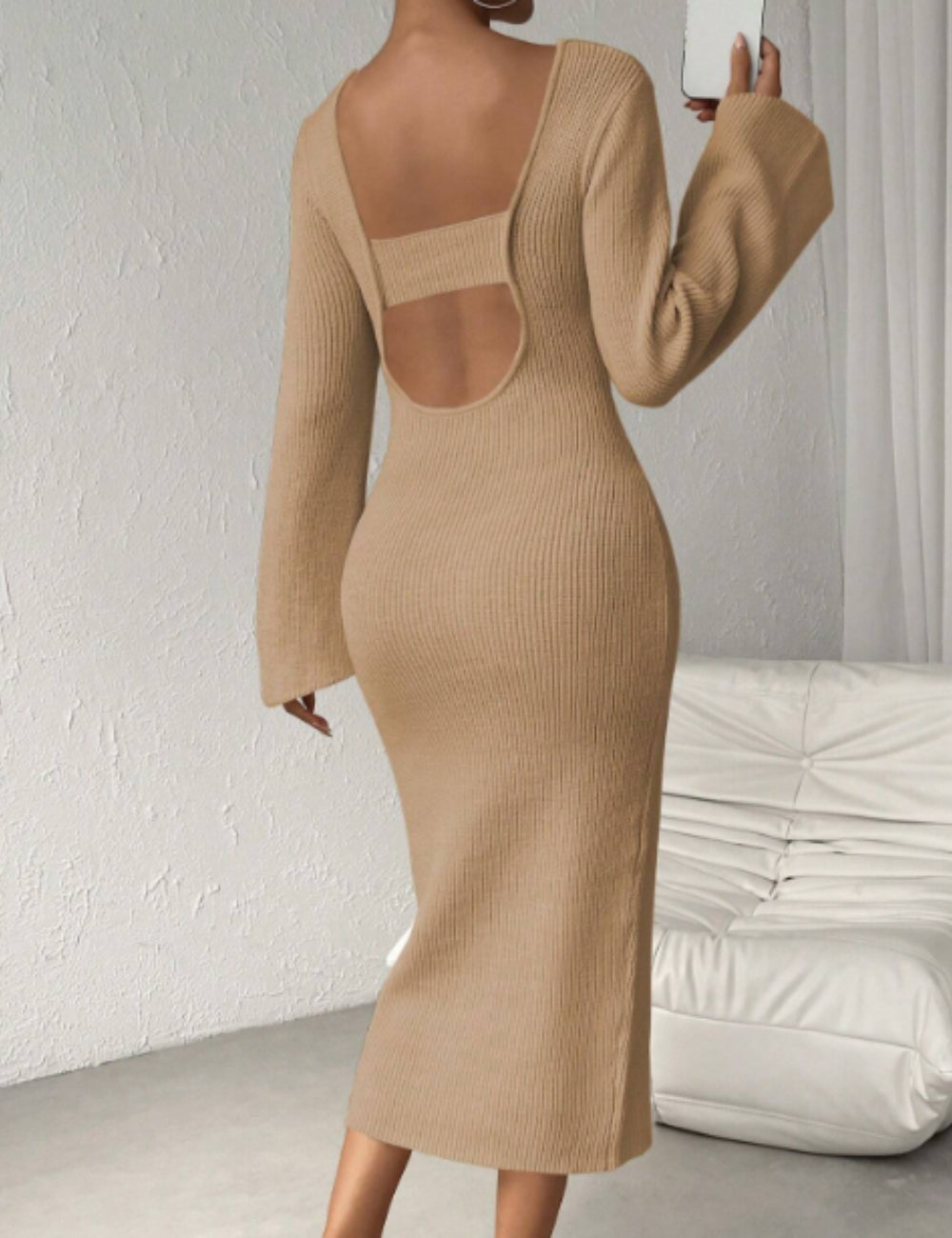 Shein maxi ruha, bézs