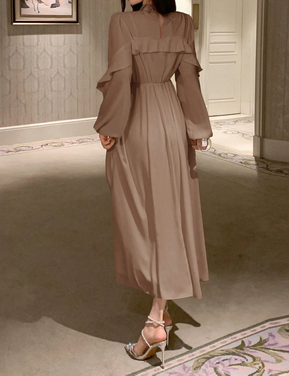 Shein maxi ruha, bézs