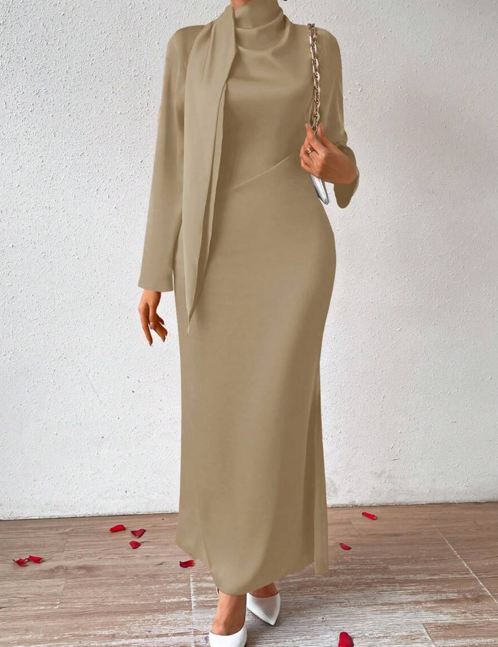 Shein maxi ruha, bézs