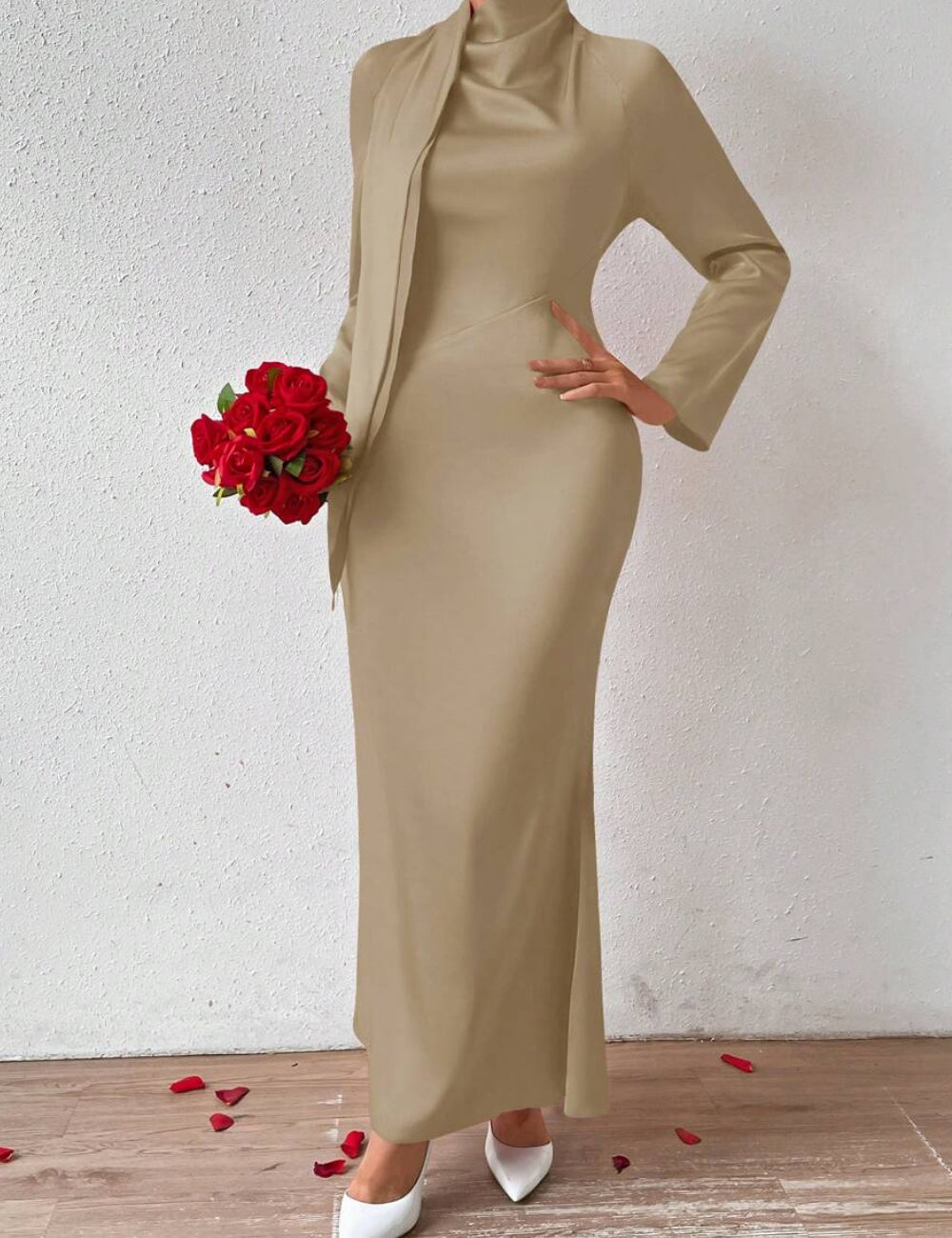 Shein maxi ruha, bézs