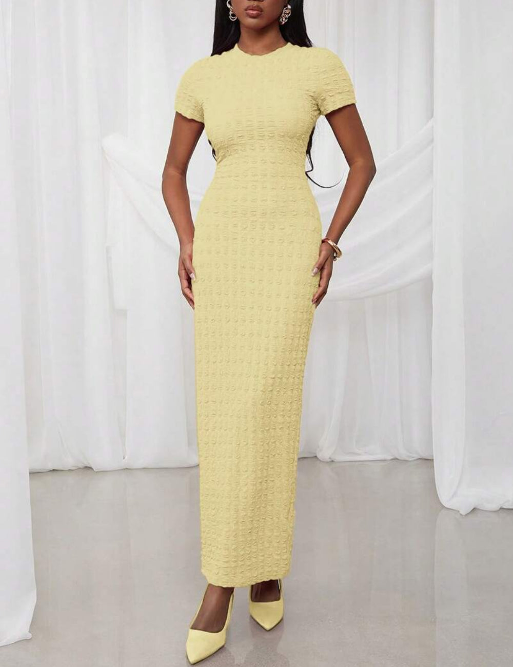 Shein maxi ruha, bézs