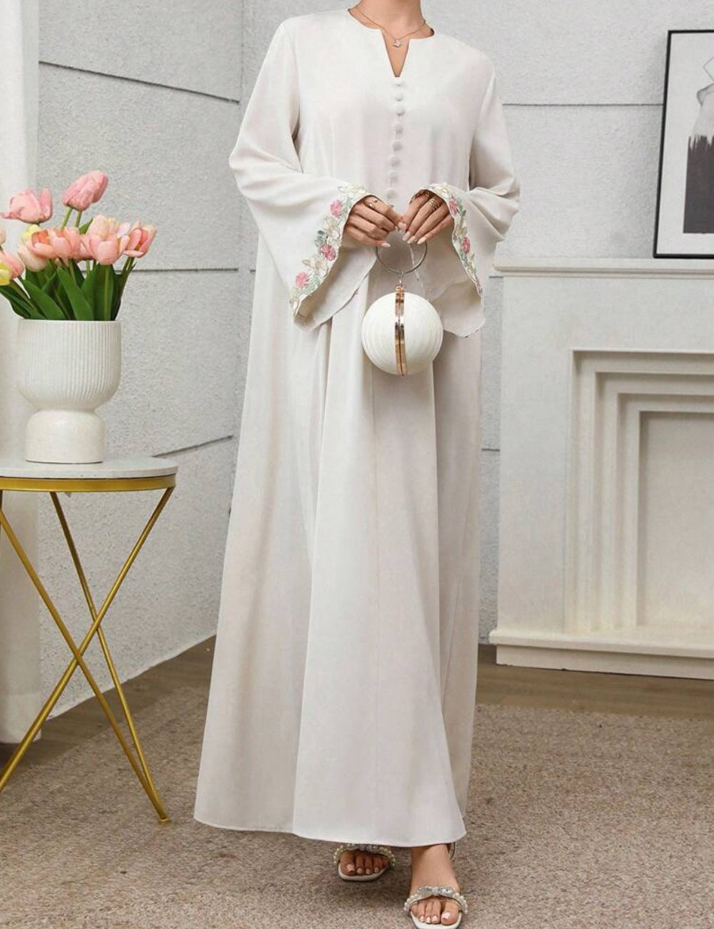Shein maxi ruha, bézs