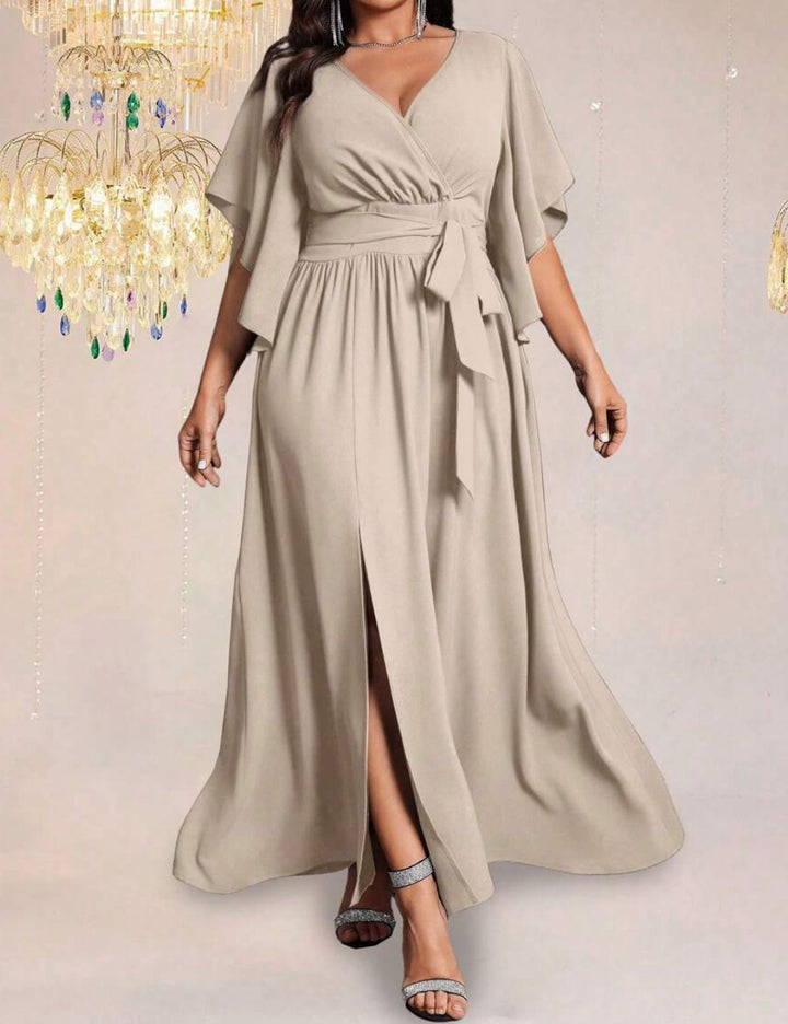 Shein Curve+ maxi ruha, bézs