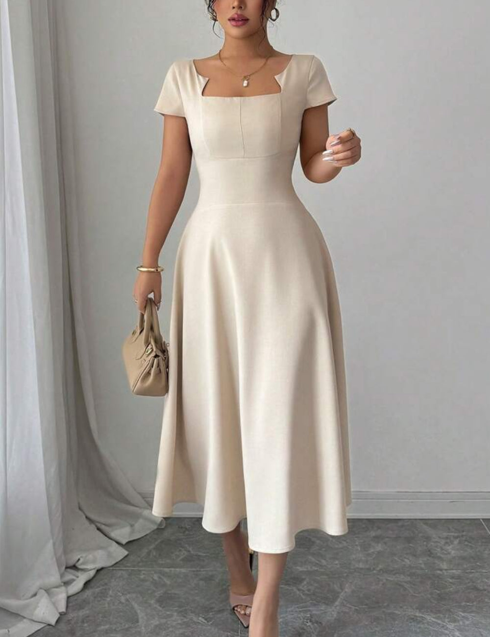 Shein maxi ruha, bézs