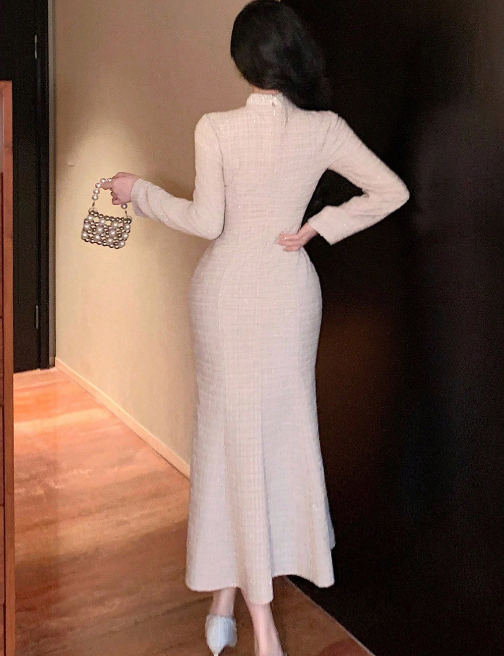 Shein maxi ruha, bézs