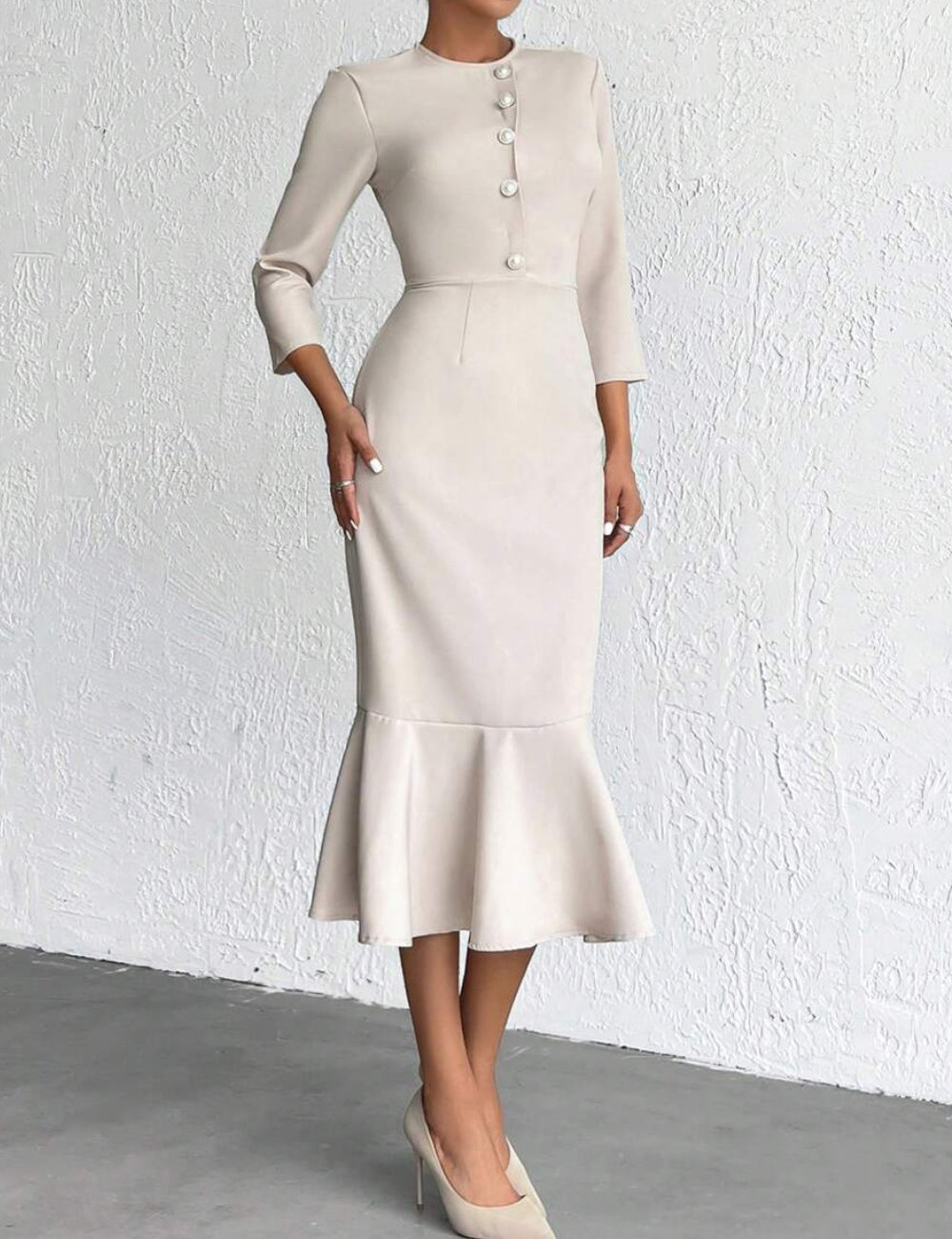 Rochie maxi Shein, bej