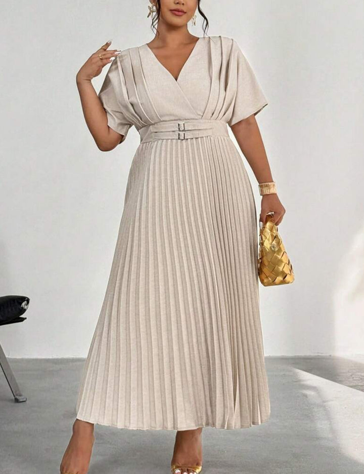 Rochie maxi Shein Curve+, bej