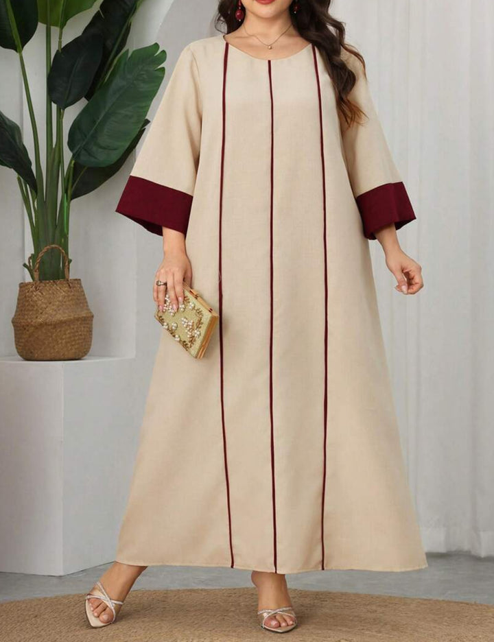 Rochie maxi Shein Curve+, bej