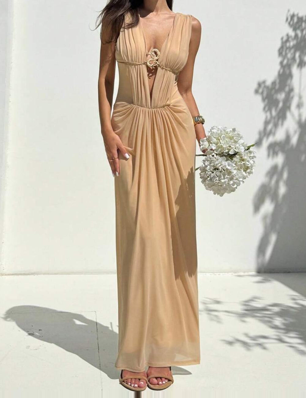 Rochie maxi Shein, bej