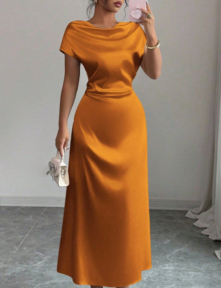 SHEIN maxi ruha, téglavörös