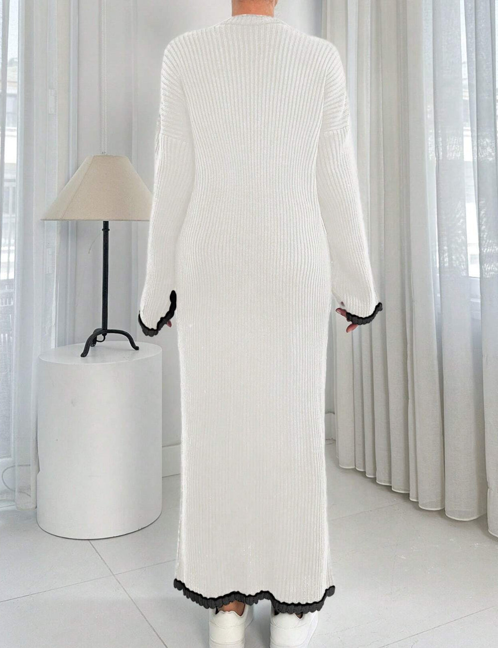 Rochie maxi Shein, crem