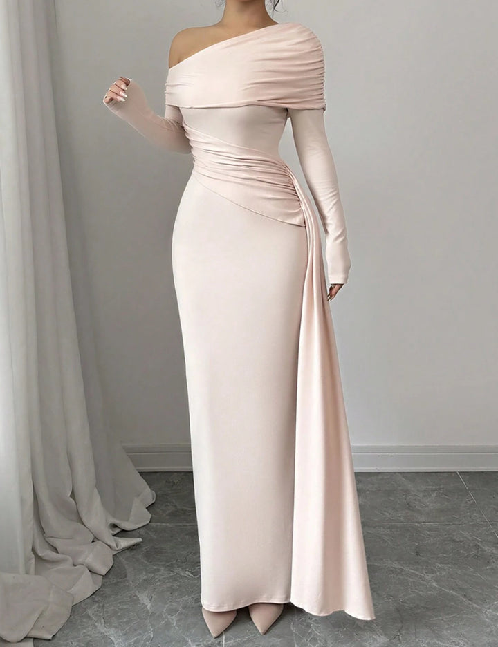 Shein maxi ruha, krém