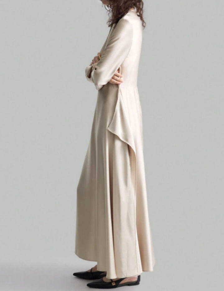 Shein maxi ruha, krém