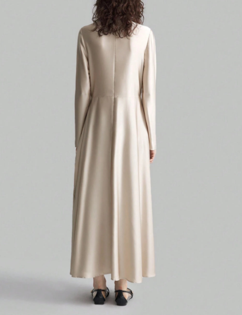 Shein maxi ruha, krém