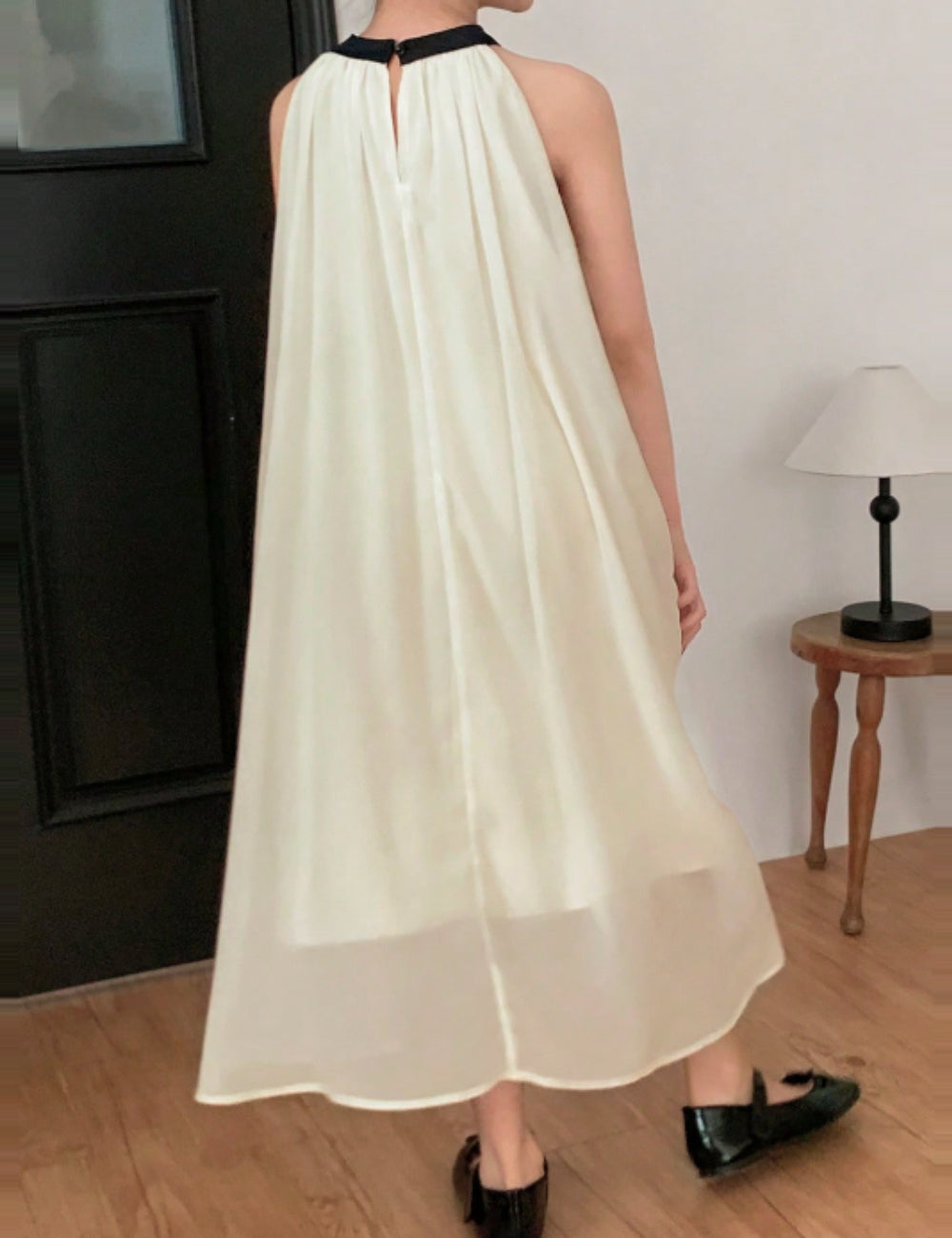 Shein maxi ruha, krémszínű