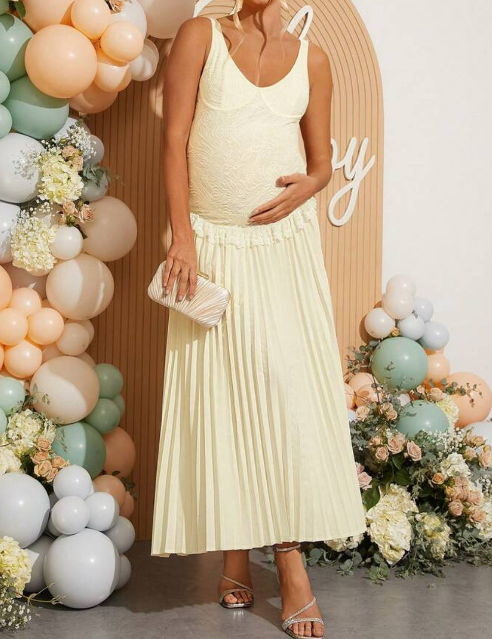 Shein maxi ruha, krémszínű