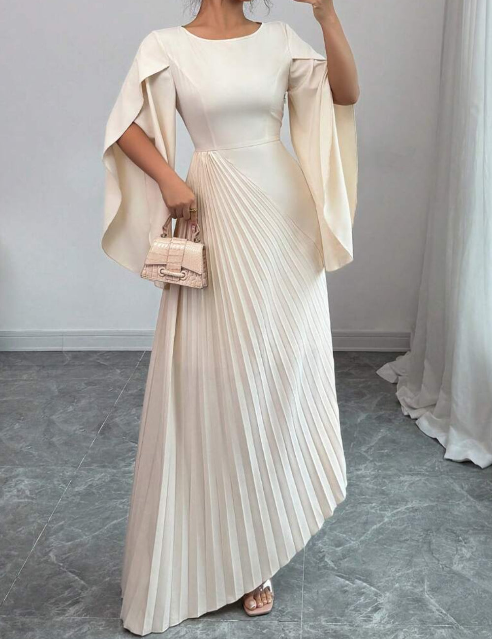 Rochie maxi Shein, crem