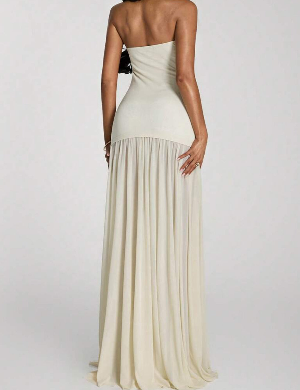 Shein maxi ruha, krém