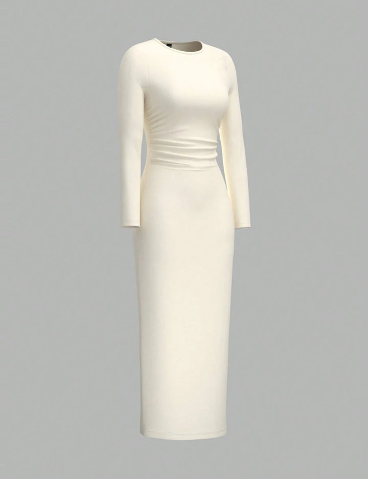 Rochie maxi Shein, crem