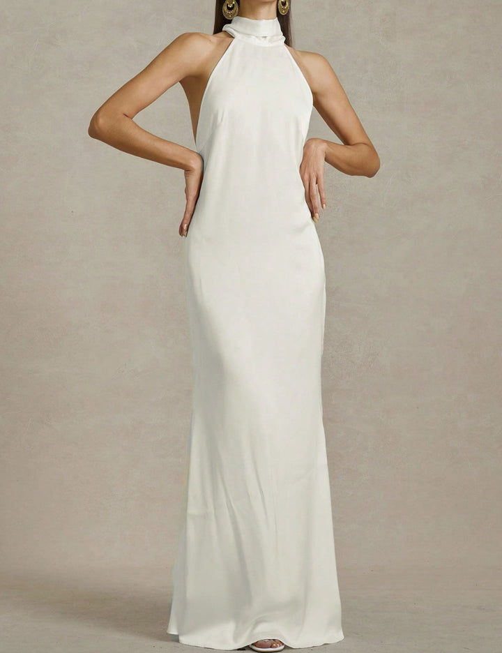 Shein maxi ruha, krém