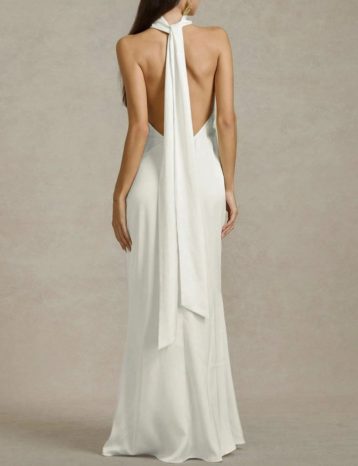 Shein maxi ruha, krém