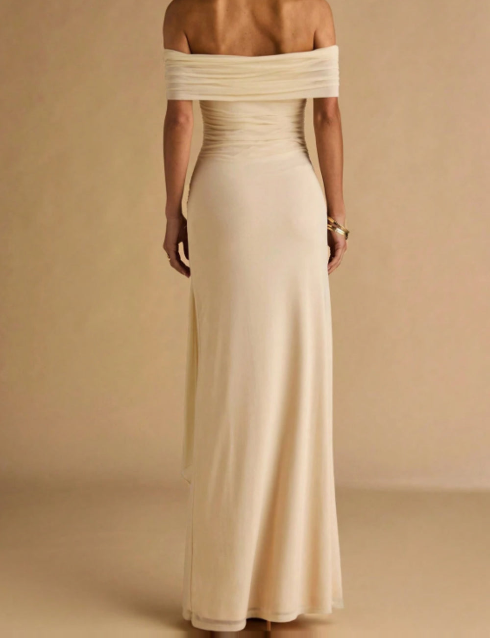 Rochie maxi Shein, crem