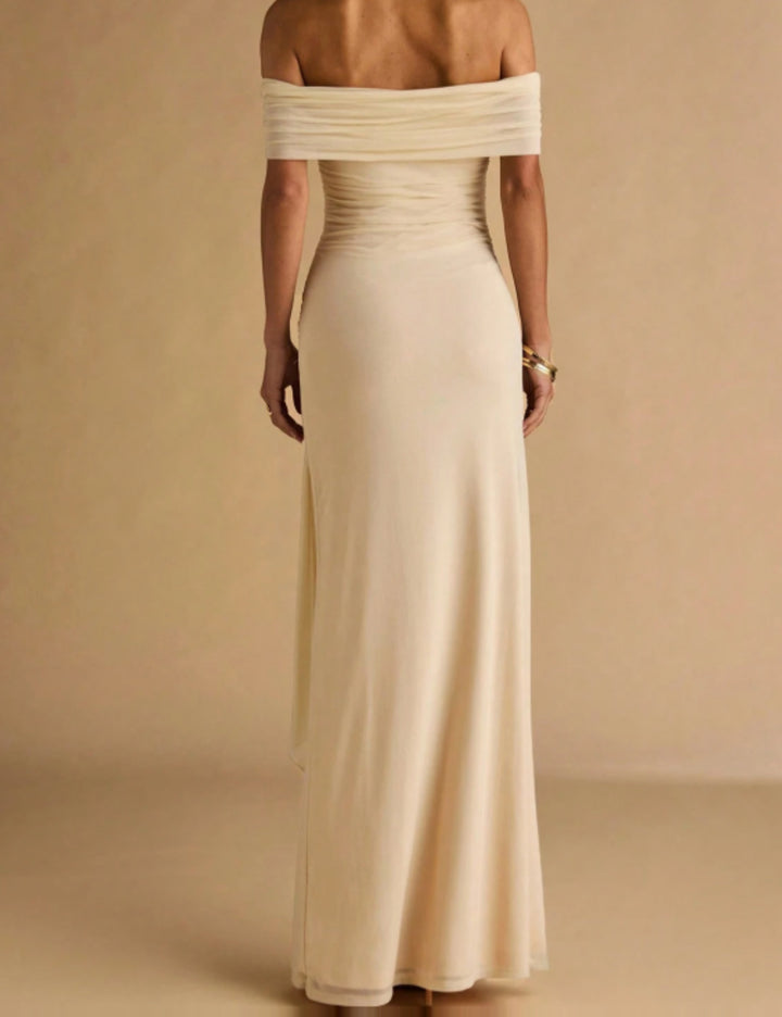 Rochie maxi Shein, crem