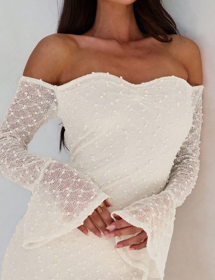 Shein maxi ruha, krémszínű