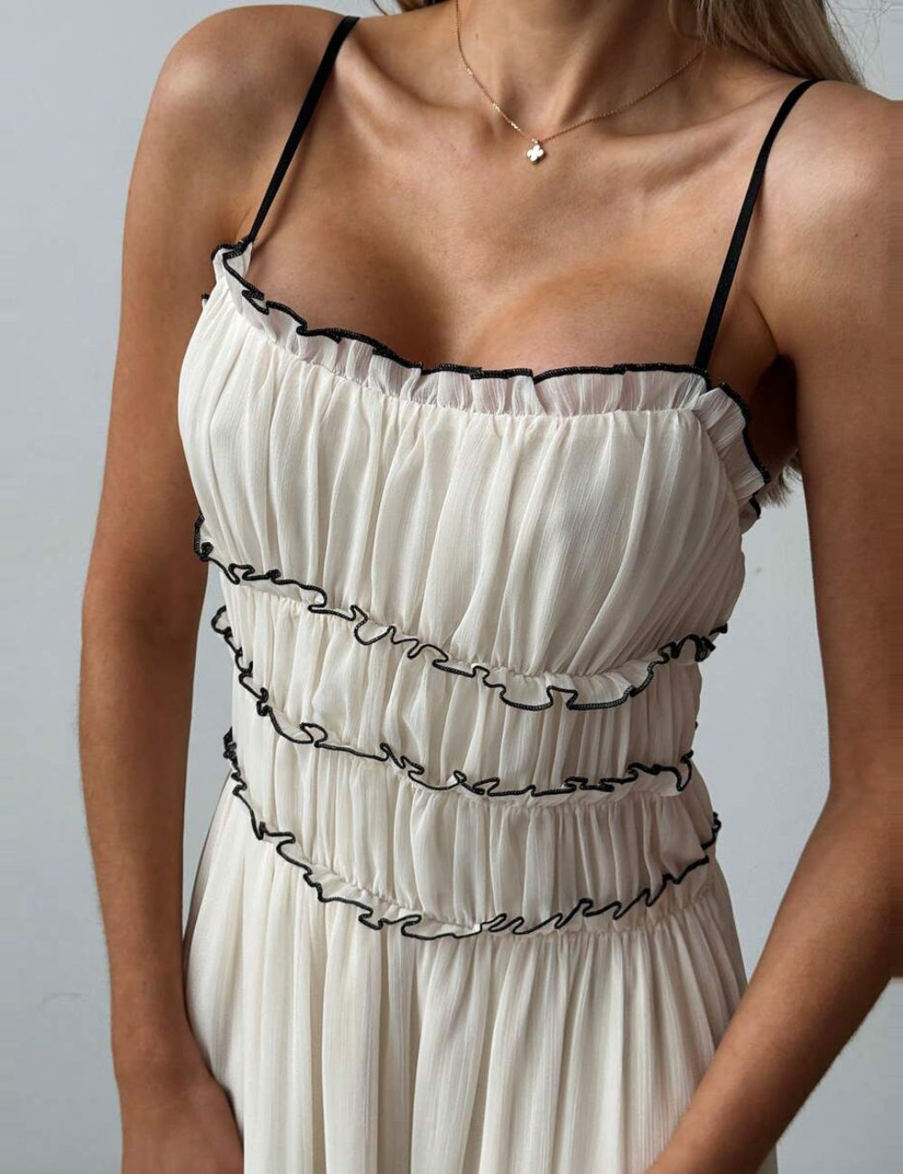 Shein maxi dress, cream
