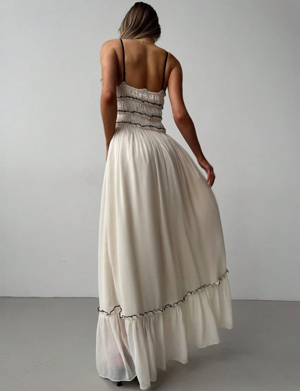 Shein maxi dress, cream