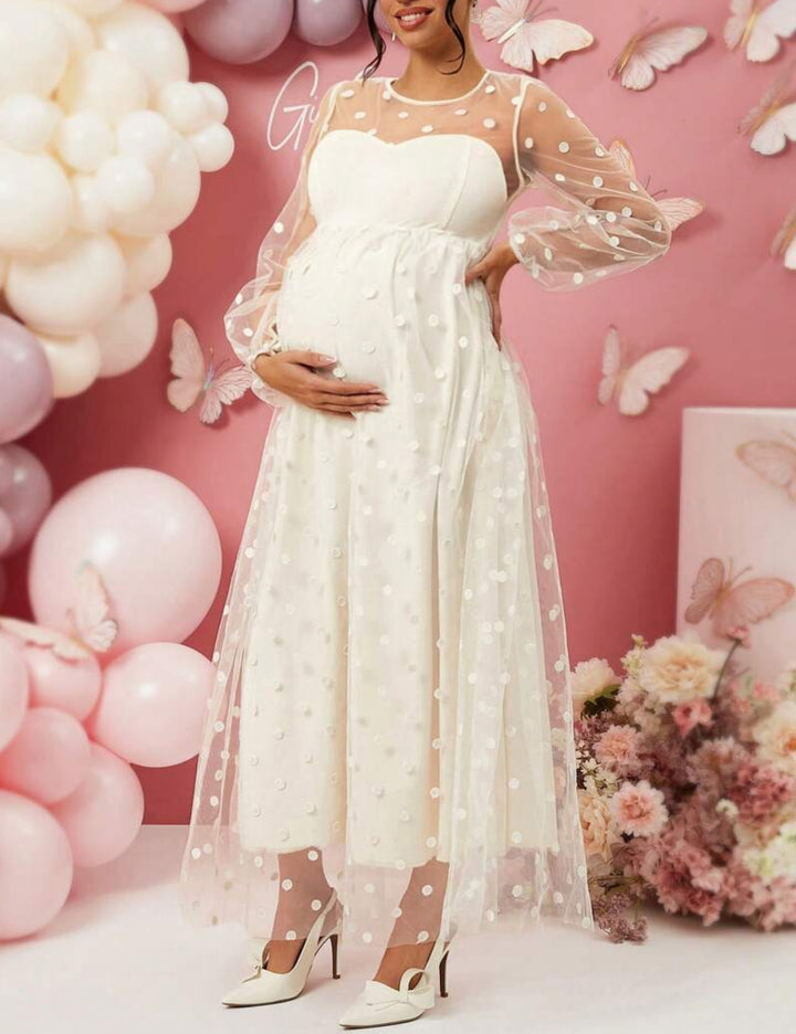 SHEIN maxi ruha, krémszínű