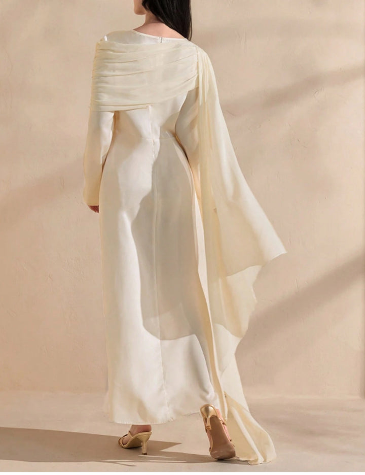 Shein maxi ruha, krém
