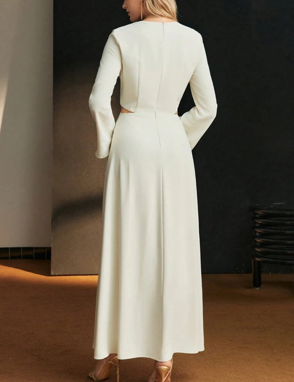 Rochie maxi SHEIN, crem