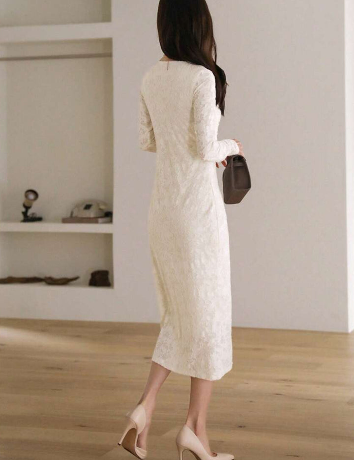 Rochie maxi Shein, crem