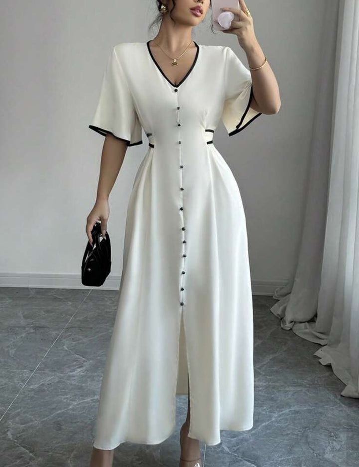 SHEIN maxi ruha, krémszínű