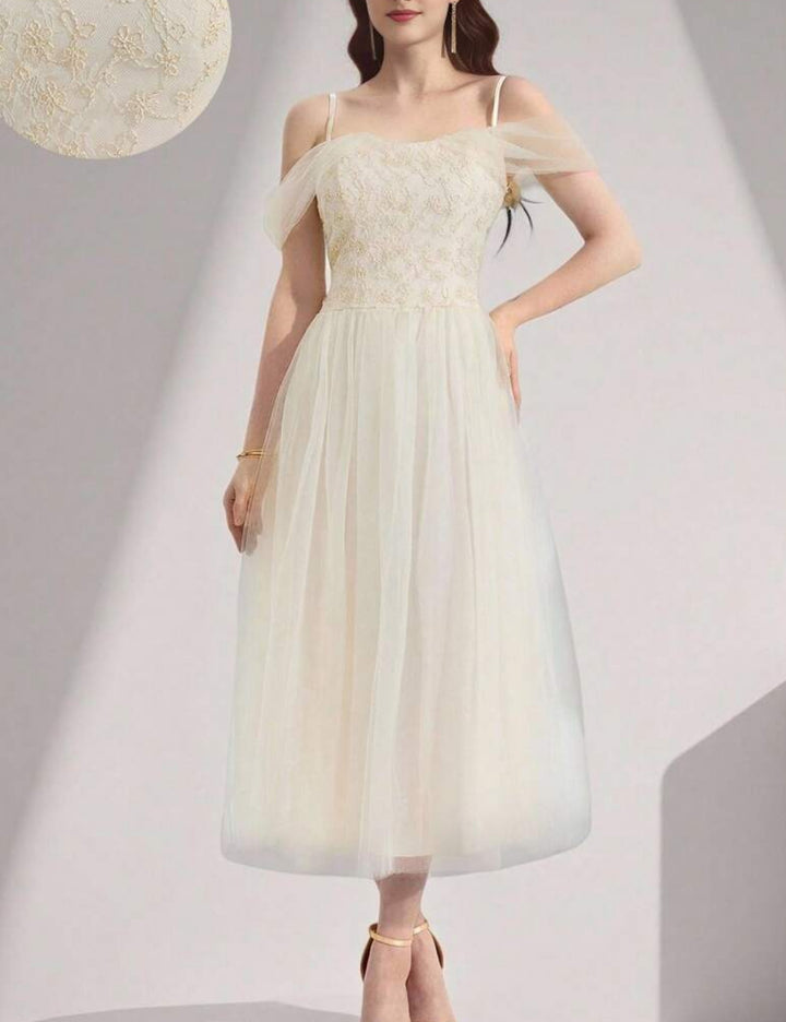 Shein maxi ruha, krémszínű
