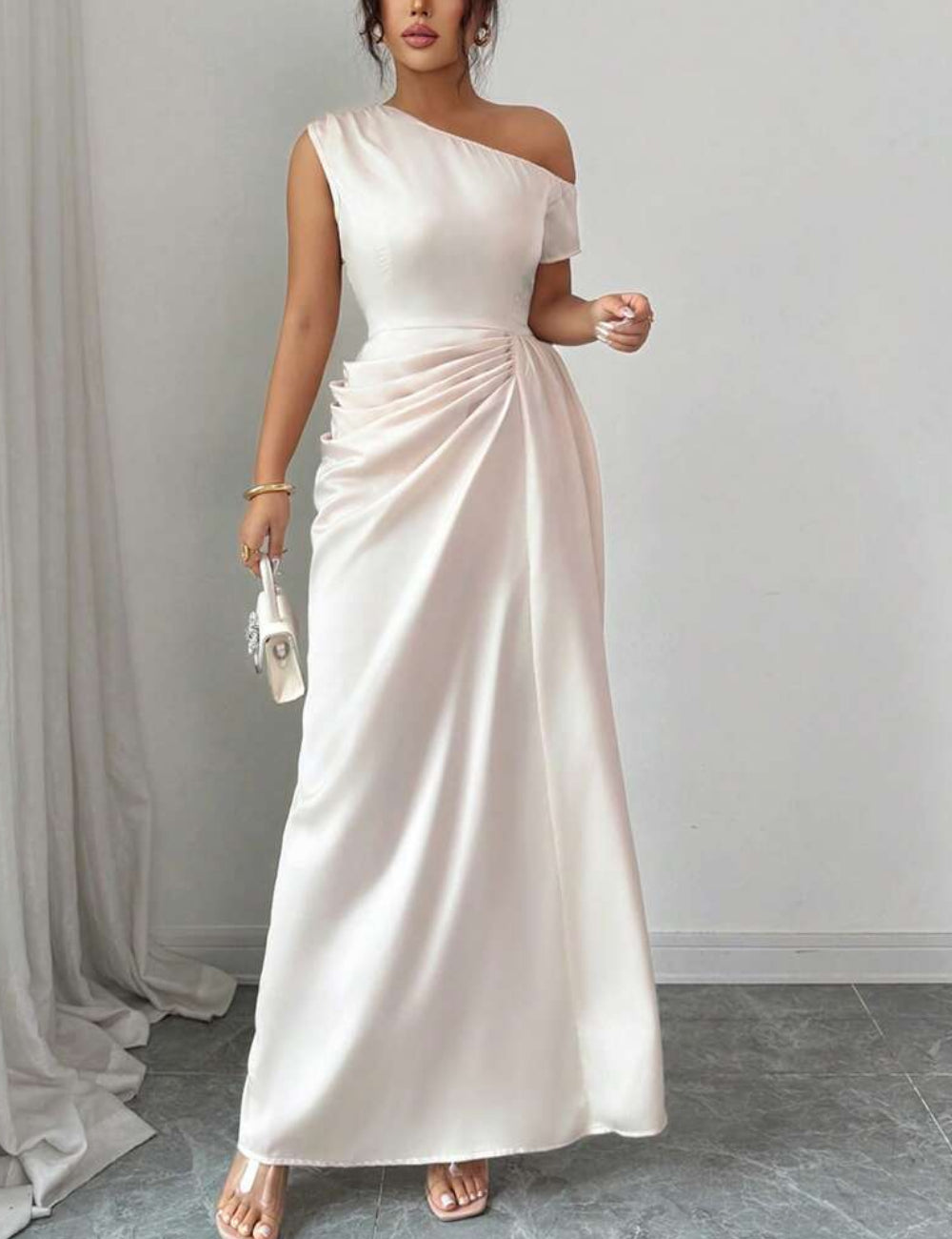 Rochie maxi SHEIN, crem