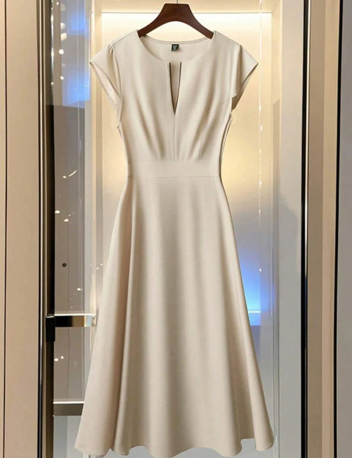 Rochie maxi Shein Curve+, crem