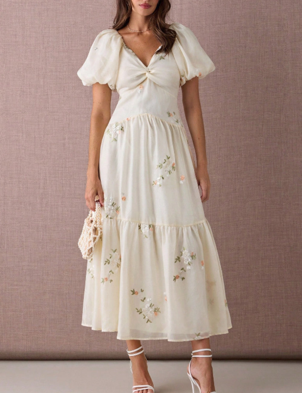 Shein maxi ruha, krémszínű