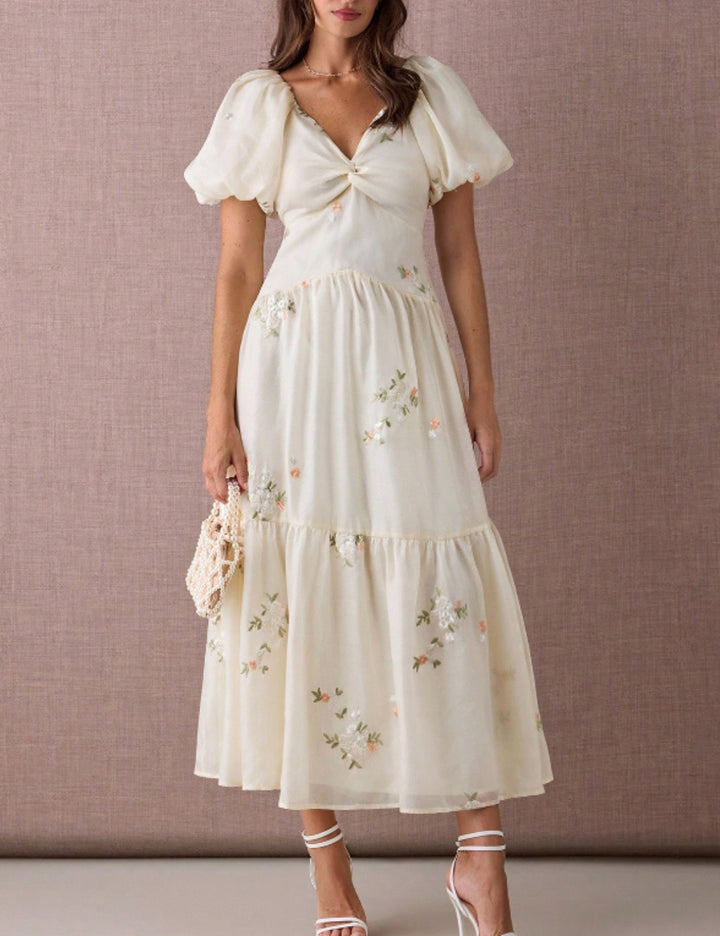 Shein maxi ruha, krémszínű