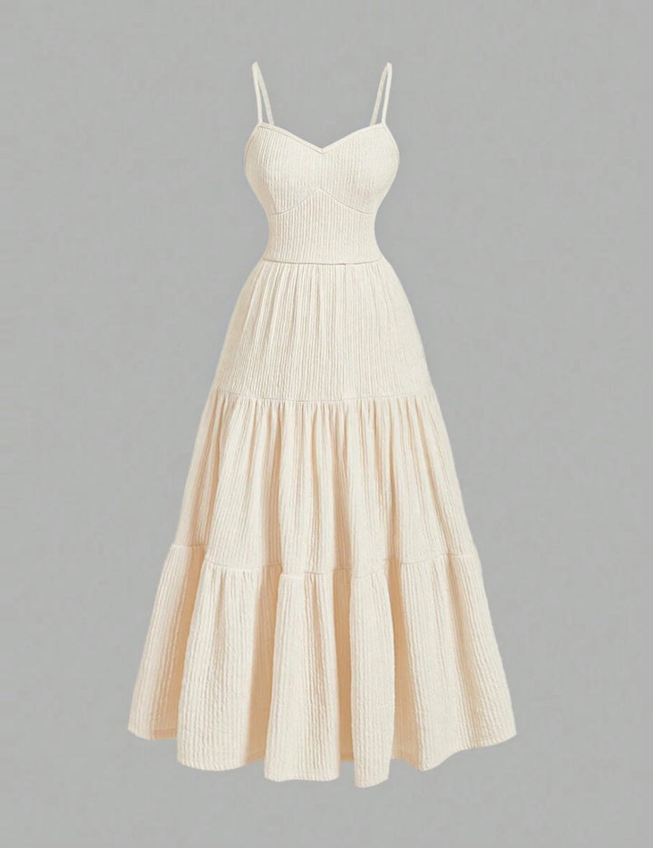 Rochie maxi Shein Curve+, crem