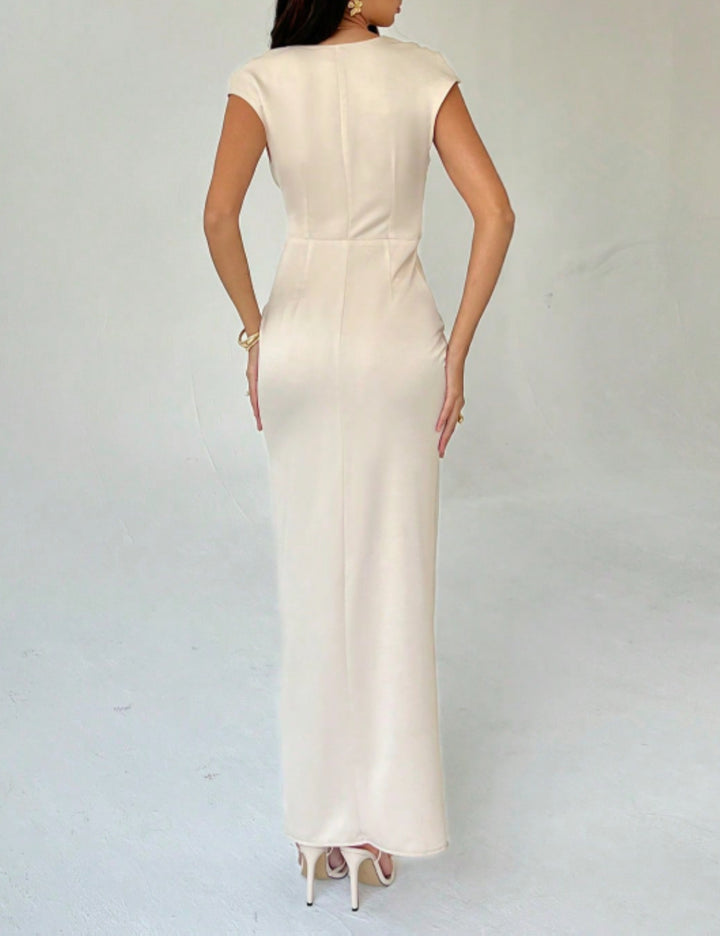 Rochie maxi Shein, crem