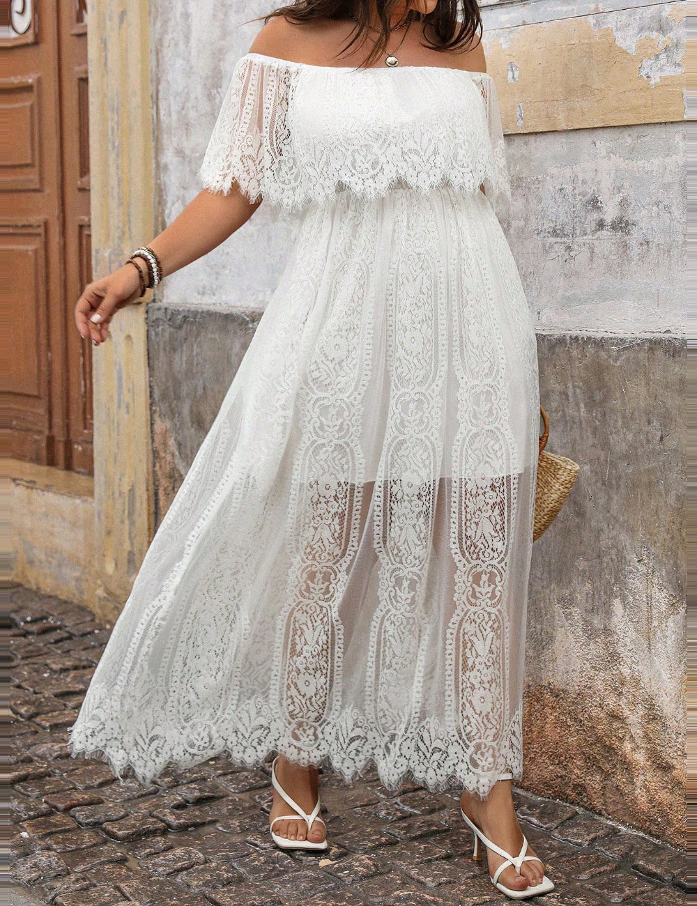 Shein maxi ruha, fehér