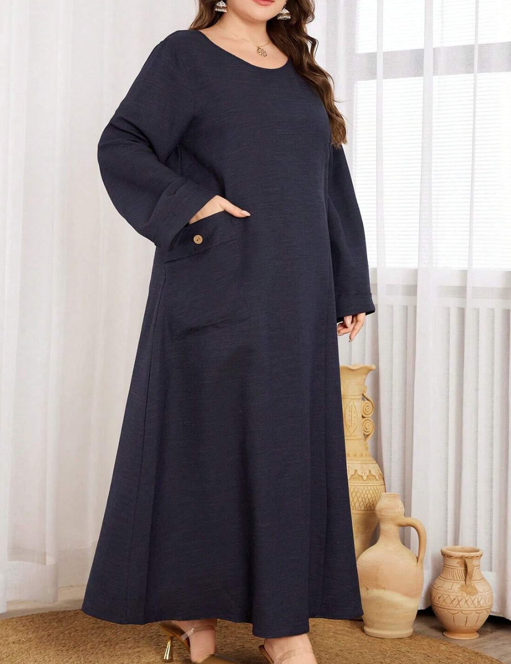 Shein Curve+ maxiruha, tengerészkék