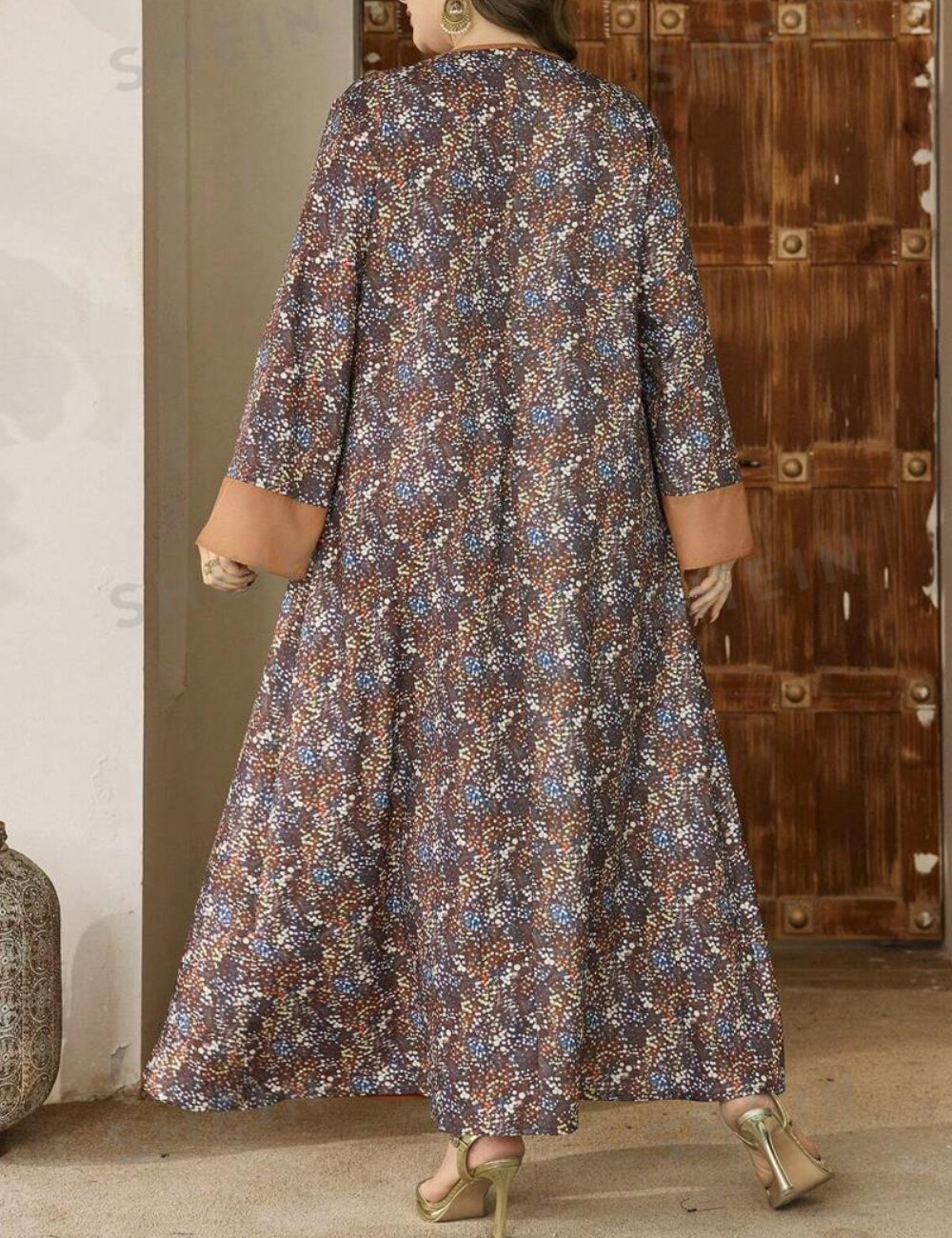Shein Curve+ maxi ruha, vegyes színek