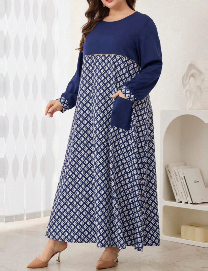 Shein Curve+ maxi ruha, vegyes színek